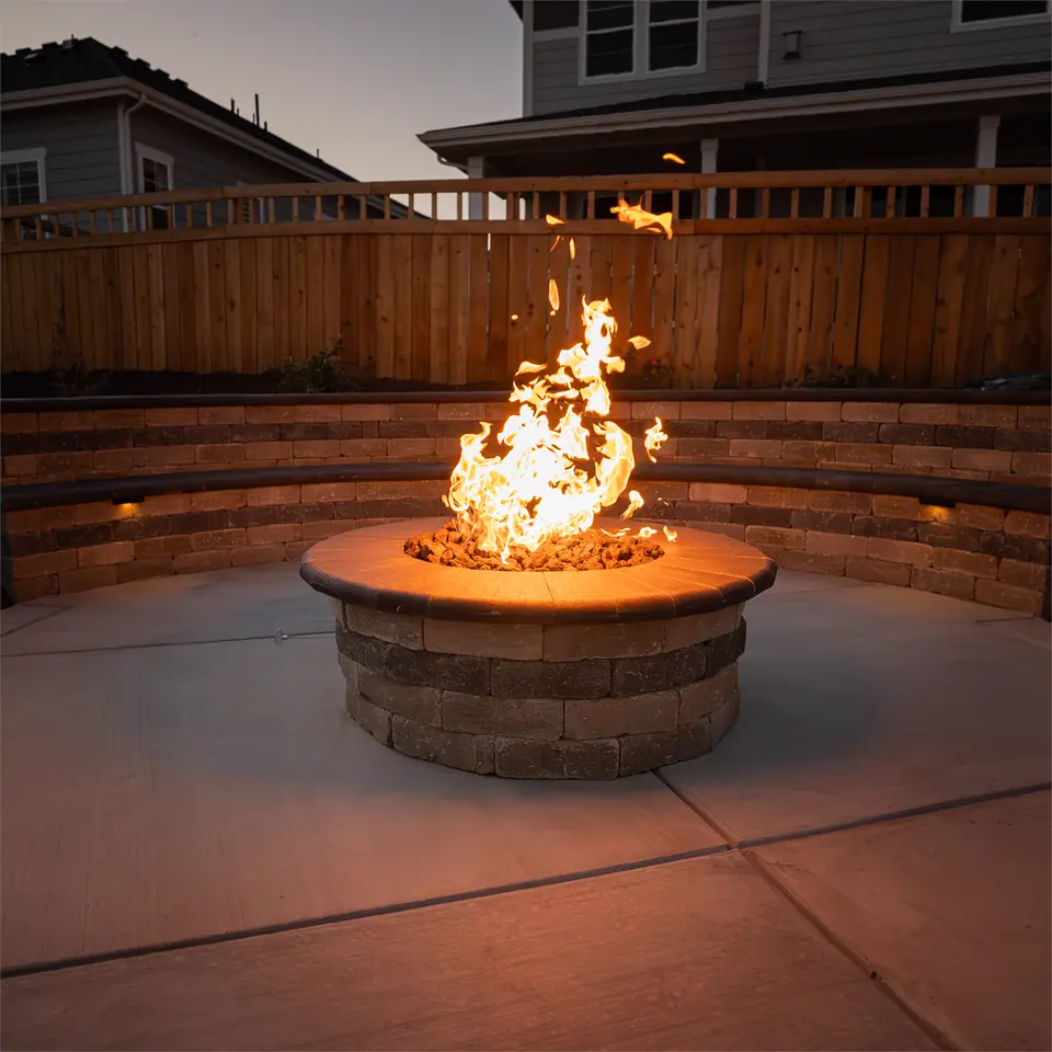 Fire pit at night