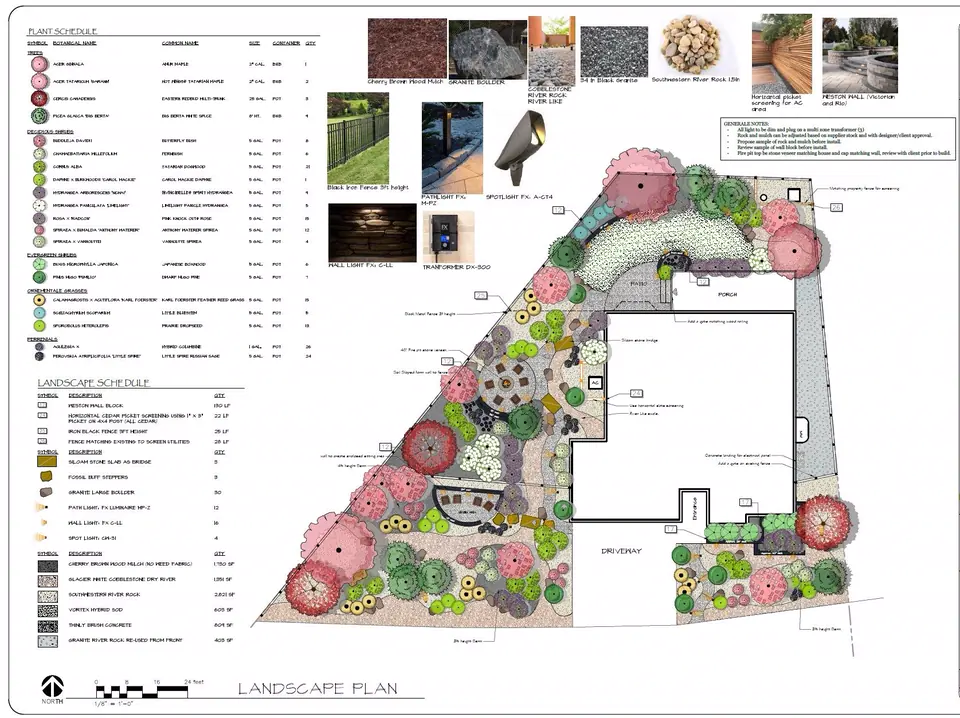 The plan — Hardscape plan, as delivered