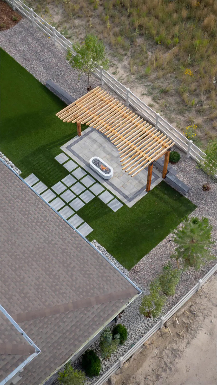 The yard from above