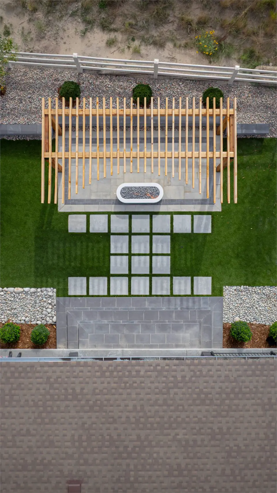 From above — The grid, as built