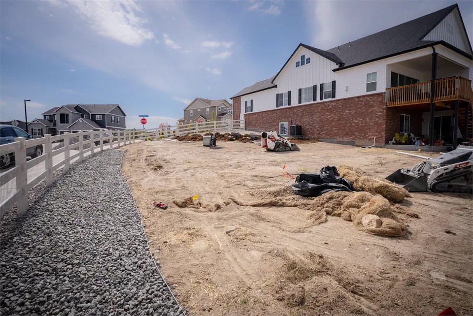 Before — Bare lot from the home builder