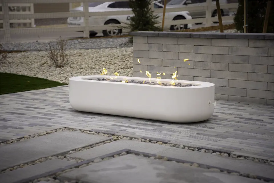 Fire bowl and seat wall
