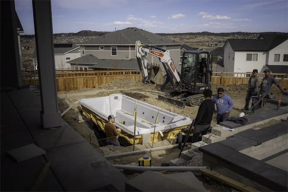Pool installation underway